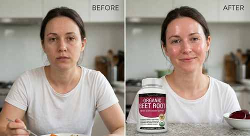 Naturévoa Organic Beet Root Tablets - Pure Inner Glow & Vitality Blend (90 Tablets)