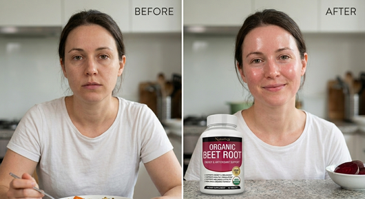 Naturévoa Organic Beet Root Tablets - Pure Inner Glow & Vitality Blend (90 Tablets)