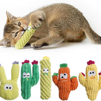 Pawsible 5 Pack Cactus Cat Toy Set, 100% Premium  Cat Herb Filling, Natural Stimulation for Cats, Durable for Teething, Perfect Kitten Toy Kitty