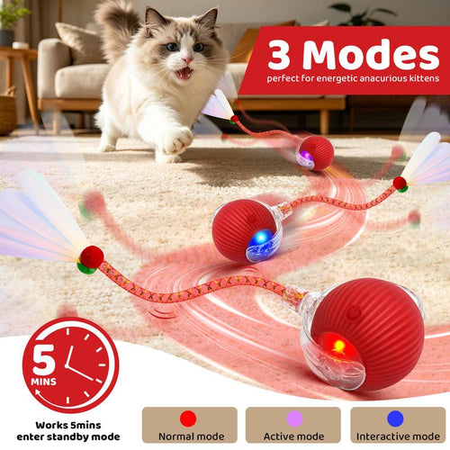 nteractive Cat Toys for Indoor Cats, Agility Move Cat Balls,Motion Activated Cat Balls, Cat Toys for Bored Indoor Cats